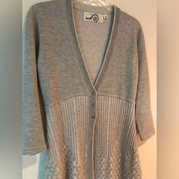 Anthropologie Gray Cardigan M - Picture 3 of 3